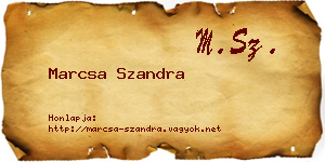 Marcsa Szandra névjegykártya